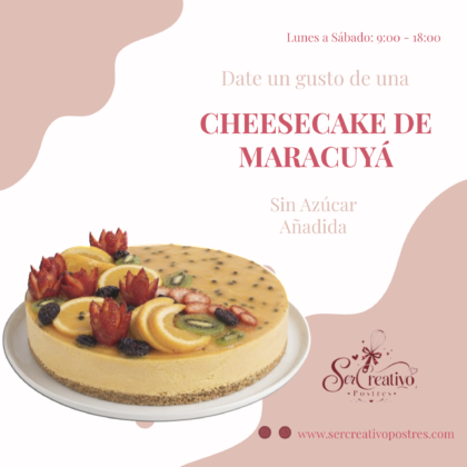 Cheesecake Cremoso de Maracuyá