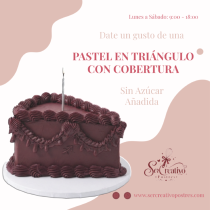 Pastel Triangular Rojo Cereza