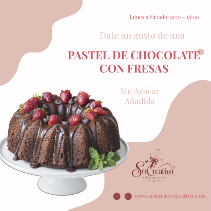 Pastel de Chocolate con Fresas