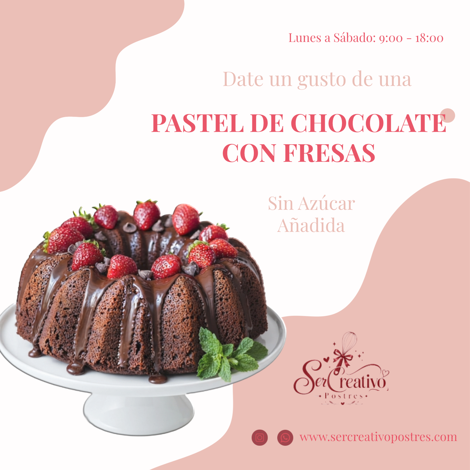 Pastel de Chocolate con Fresas